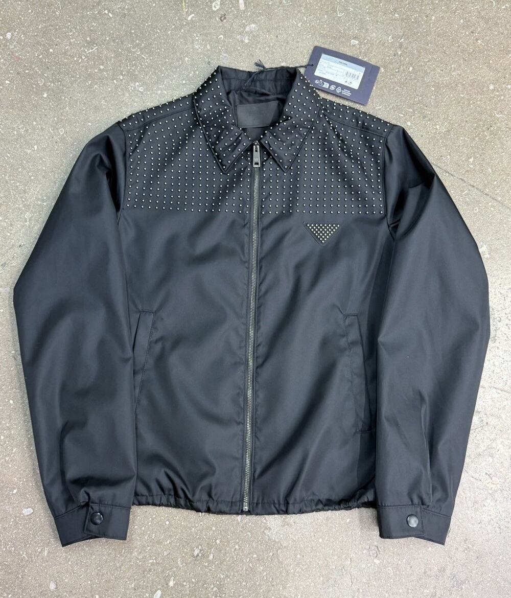 Prada Studded Nylon Black Jacket